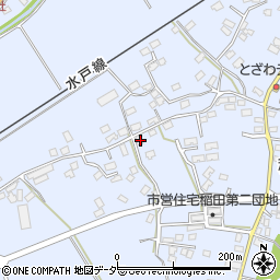 茨城県笠間市稲田1908周辺の地図