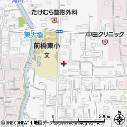 群馬県前橋市箱田町1048周辺の地図