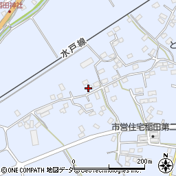 茨城県笠間市稲田1921周辺の地図