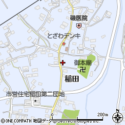 茨城県笠間市稲田2255周辺の地図