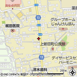 前橋上新田郵便局周辺の地図
