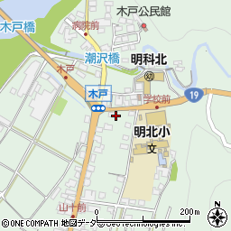 長野県安曇野市明科東川手潮836-1周辺の地図