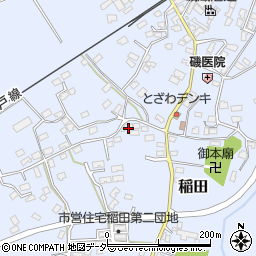 茨城県笠間市稲田1843周辺の地図