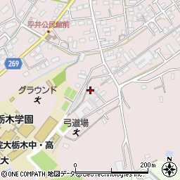 栃木県栃木市平井町361周辺の地図