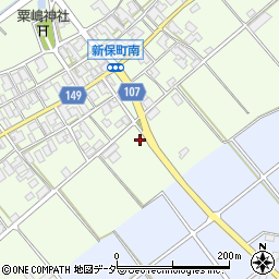 石川県加賀市新保町ヲ周辺の地図