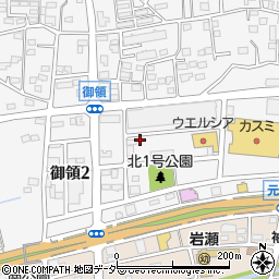 茨城県桜川市御領周辺の地図