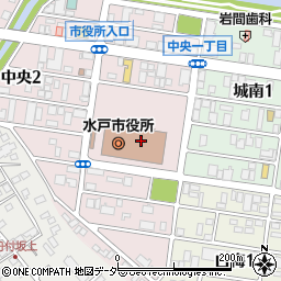水戸市役所　福祉部・福祉総務課同和対策室周辺の地図