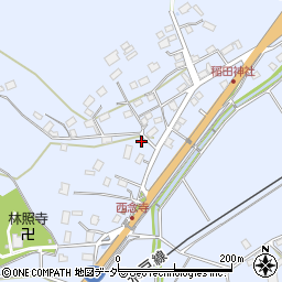 茨城県笠間市稲田586周辺の地図