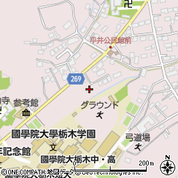 栃木県栃木市平井町588周辺の地図
