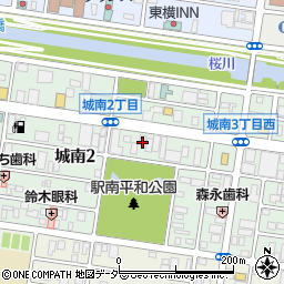 茨城県水戸市城南周辺の地図