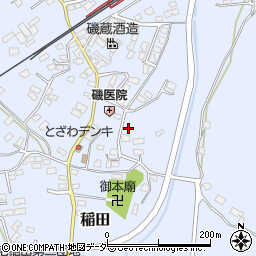 茨城県笠間市稲田2460周辺の地図