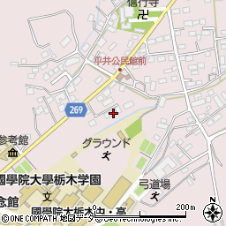 栃木県栃木市平井町587周辺の地図
