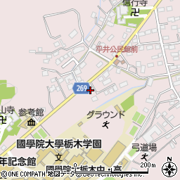 栃木県栃木市平井町596周辺の地図