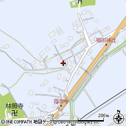 茨城県笠間市稲田676周辺の地図