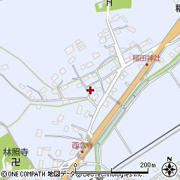 茨城県笠間市稲田682周辺の地図