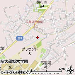 栃木県栃木市平井町580周辺の地図