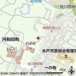 茨城県水戸市河和田町91周辺の地図