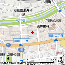 茨城県水戸市柳町周辺の地図