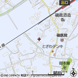 茨城県笠間市稲田1800周辺の地図