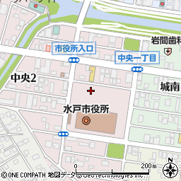 水戸市役所　財務部収税課周辺の地図