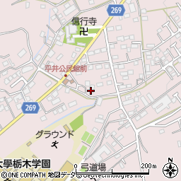栃木県栃木市平井町572周辺の地図