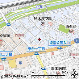 茨城県水戸市東台1丁目4周辺の地図