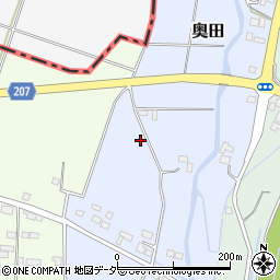 茨城県筑西市奥田周辺の地図