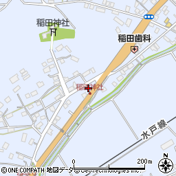 茨城県笠間市稲田1450周辺の地図