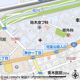 茨城県水戸市東台1丁目周辺の地図