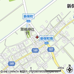 石川県加賀市新保町ル75周辺の地図