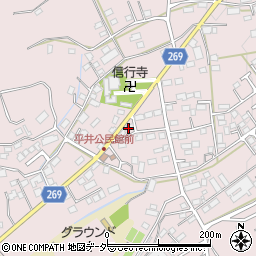 栃木県栃木市平井町542周辺の地図