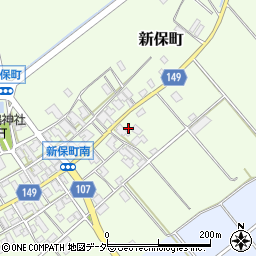 石川県加賀市新保町ル23周辺の地図