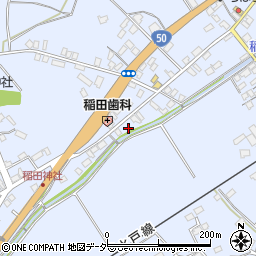 茨城県笠間市稲田1437周辺の地図