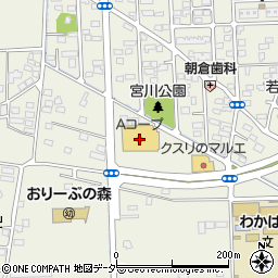 ＡコープＪＡファーマーズ朝倉町周辺の地図