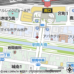 水戸駅南口さくら西公園周辺の地図