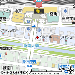 水戸駅南口さくら東公園周辺の地図