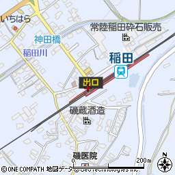 茨城県笠間市稲田2307周辺の地図