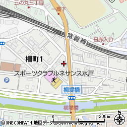 茨城県水戸市柵町周辺の地図