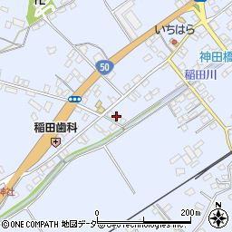 茨城県笠間市稲田1428周辺の地図