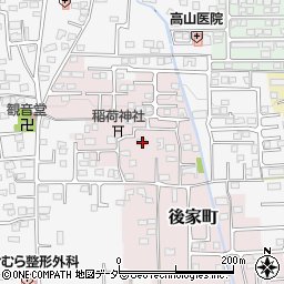 群馬県前橋市後家町96周辺の地図