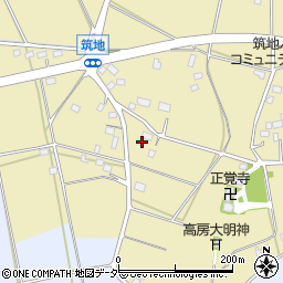 茨城県水戸市筑地町428周辺の地図