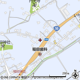 茨城県笠間市稲田833周辺の地図