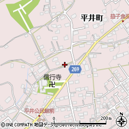 栃木県栃木市平井町525周辺の地図
