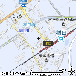 茨城県笠間市稲田2321周辺の地図