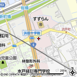 茨城県水戸市浜田町407周辺の地図