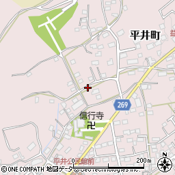 栃木県栃木市平井町523周辺の地図