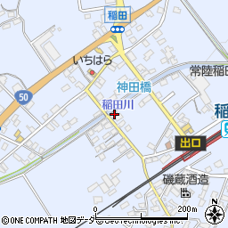 茨城県笠間市稲田2342周辺の地図