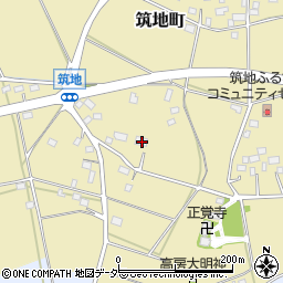茨城県水戸市筑地町523周辺の地図
