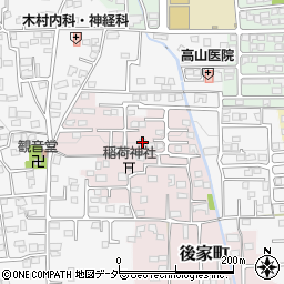 群馬県前橋市後家町20周辺の地図