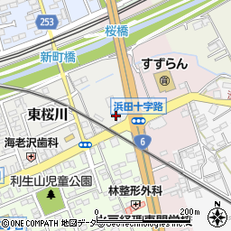 茨城交通株式会社　浜田営業所周辺の地図